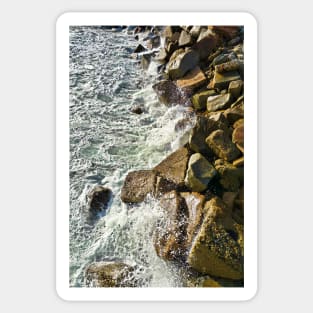 Redondo Beach Pier Waves Crashing Sticker